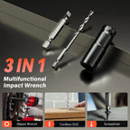 3-in-1 Cordless Brushless Impact Wrench (Tool Only — Battery Not Included) | 450 Nm Power Tool — Ideal for Automotive Repair & Home DIY | Red & Black Design